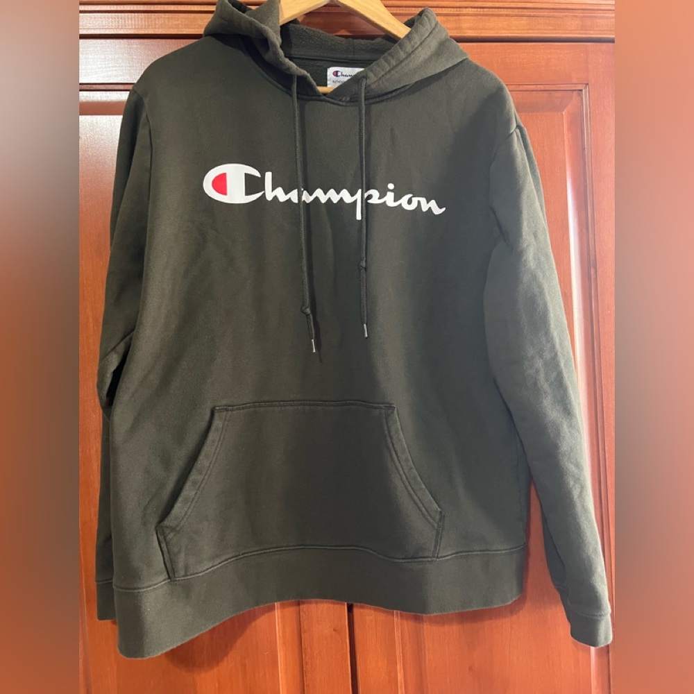 Champion Dark Green Hoodie Size XL
